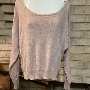 Divided Women's Sparkly Pinkish purple crop Sweater